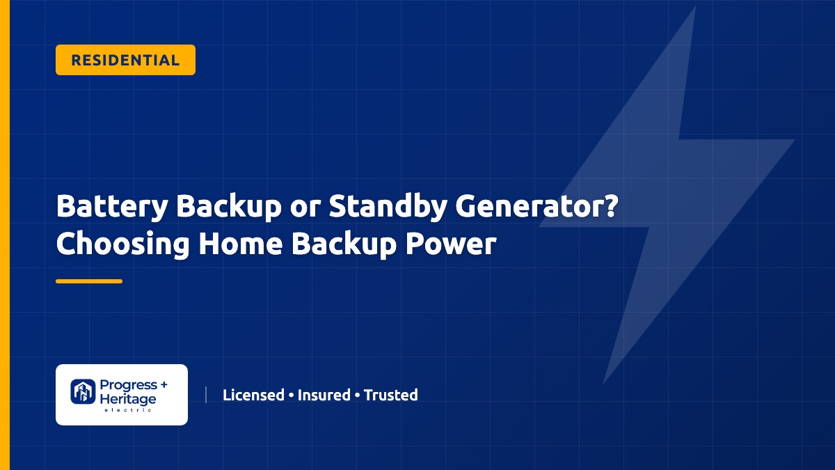 Battery Backup or Standby Generator? Choosing Home Backup Power