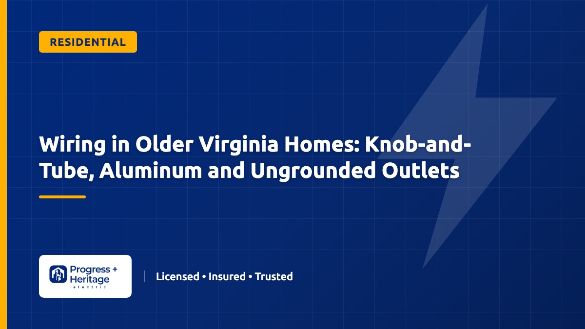 Wiring in Older Virginia Homes: Knob-and-Tube, Aluminum and Ungrounded Outlets