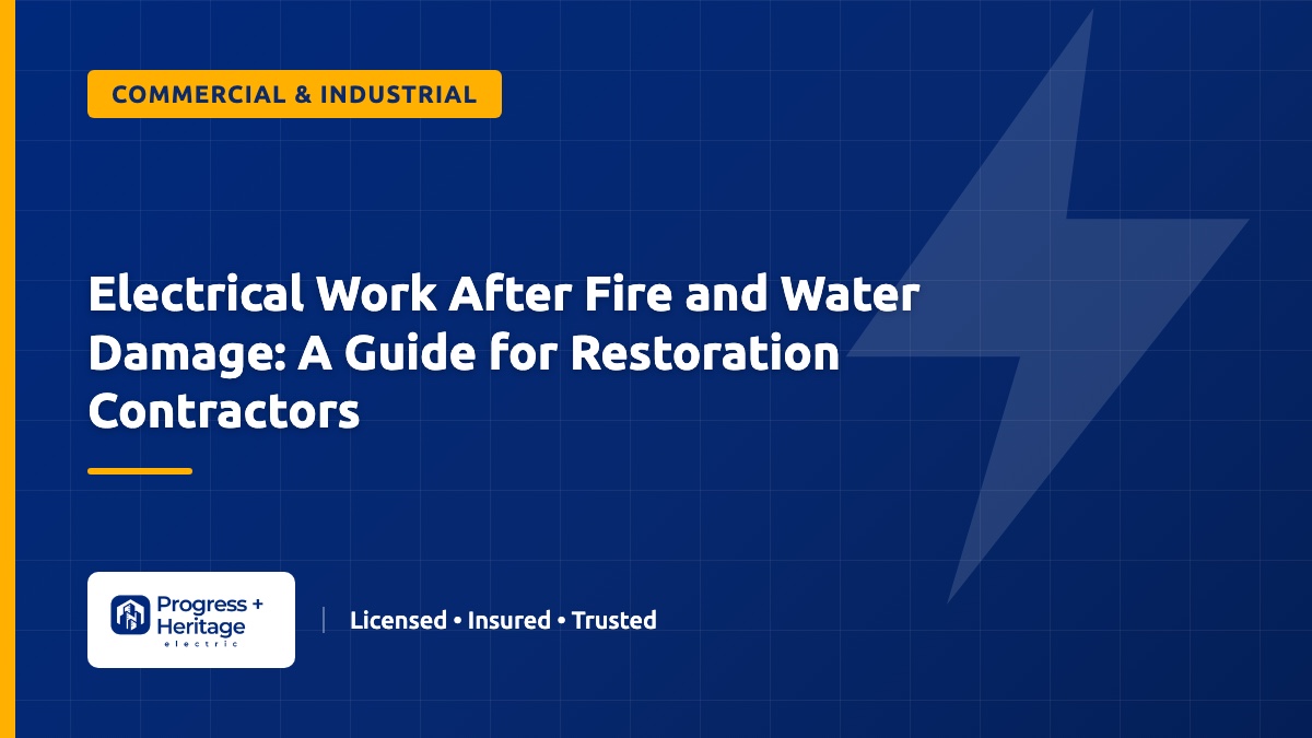 Electrical Work After Fire and Water Damage: A Guide for Restoration Contractors